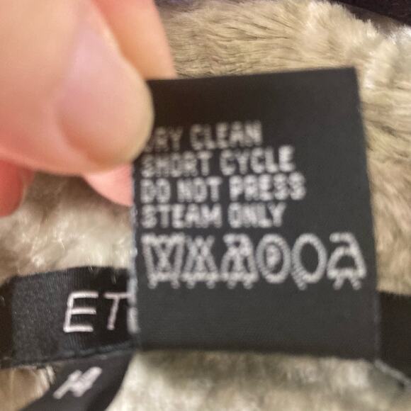 Etcetera Silver Platinum‎ Croc Embossed Faux Fur Jacket Size 14 - Picture 12 of 16